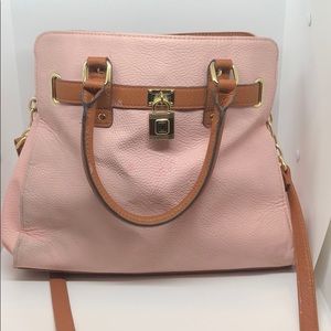 Pink satchel bag